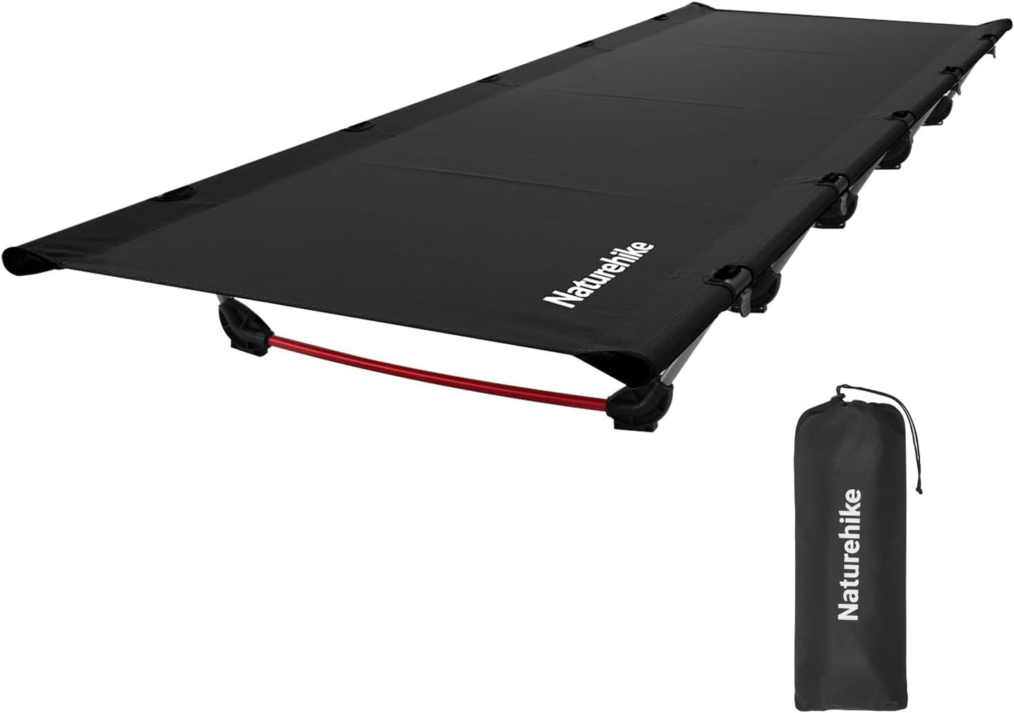 Naturehike Ultralight Camping Cot, Easy to Assemble Folding Tent Cot, Compact & Protable Camping Bed for Camping, Mountaineering, & Hiking, Supports 330lbs with Carry Bag, Kahki