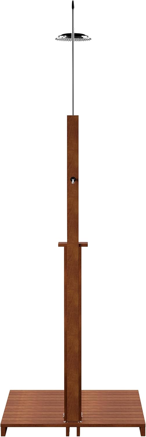 SEI Furniture Rain-Style Outdoor Shower, Oiled Eucalyptus - Natural