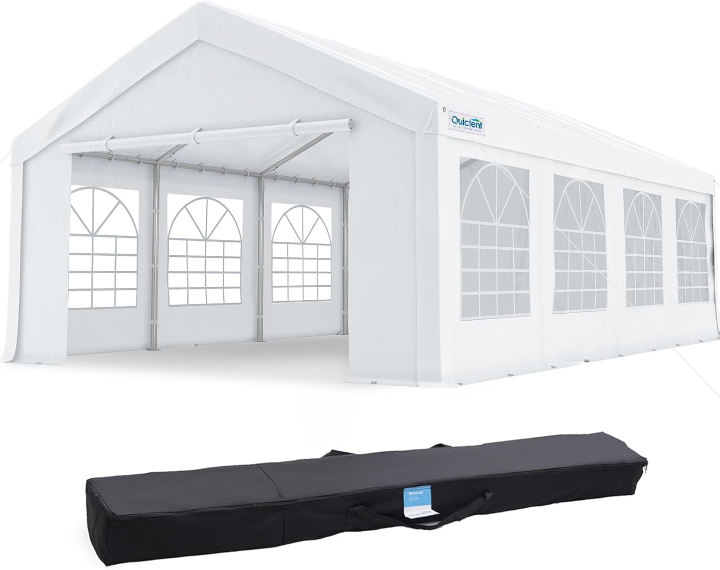 Quictent 20x40 Party Tent Heavy Duty Outdoor Canopy Tent Carport Wedding Event Shelter BBQ Wedding Tents for Parties with Storage Bags(Church)