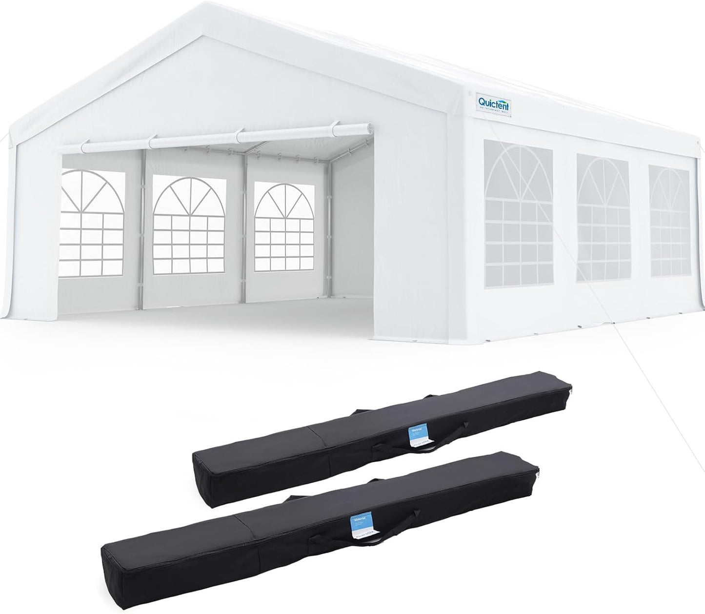 Quictent 20x40 Party Tent Heavy Duty Outdoor Canopy Tent Carport Wedding Event Shelter BBQ Wedding Tents for Parties with Storage Bags(Church)