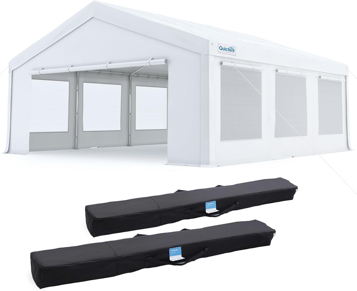 Quictent 20x40 Party Tent Heavy Duty Outdoor Canopy Tent Carport Wedding Event Shelter BBQ Wedding Tents for Parties with Storage Bags(Church)