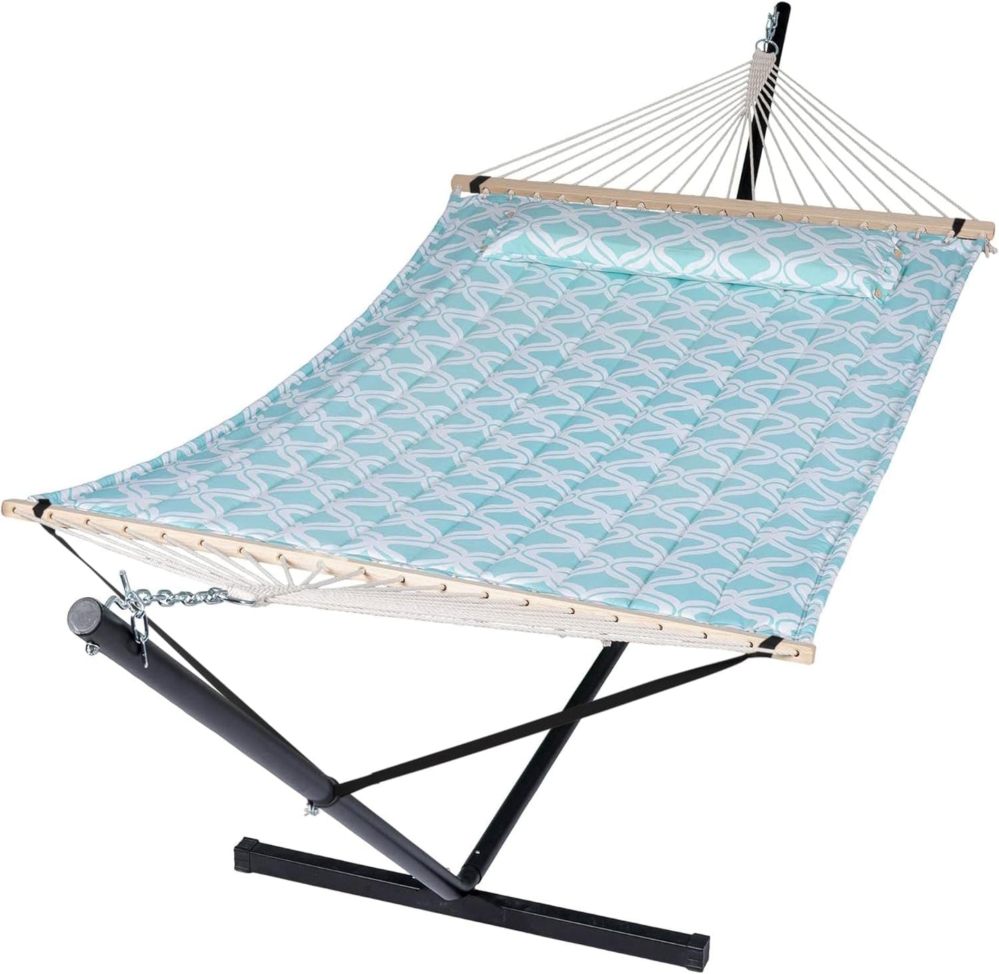 SUNCREAT 2 Person Hammock with Stand, Heavy Duty Portable Hammocks, 475 lbs Capacity, Dark Grey
