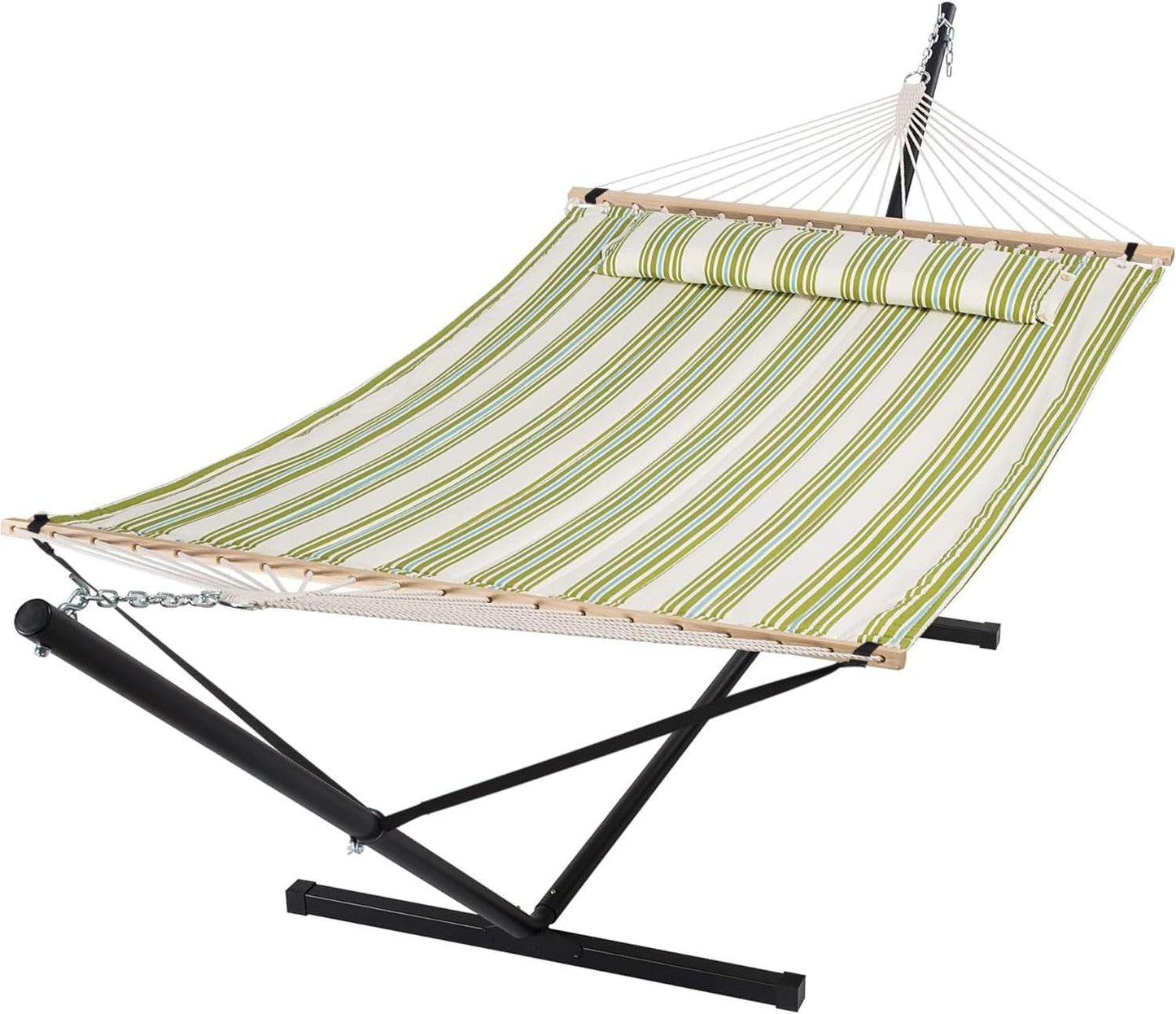 SUNCREAT 2 Person Hammock with Stand, Heavy Duty Portable Hammocks, 475 lbs Capacity, Dark Grey