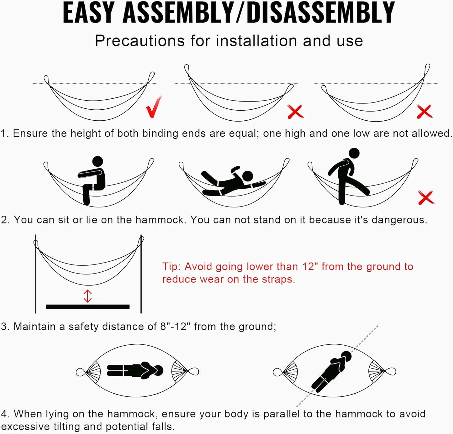 VEVOR Wooden Hammock Stand, 475 lbs Capacity Universal 2 Person Hammock Frame Fits 9-13 ft Hammocks, Larch Wood Arc Adjustable Stand for Hammock with Chain and Carabiner, for Outdoor and Indoor