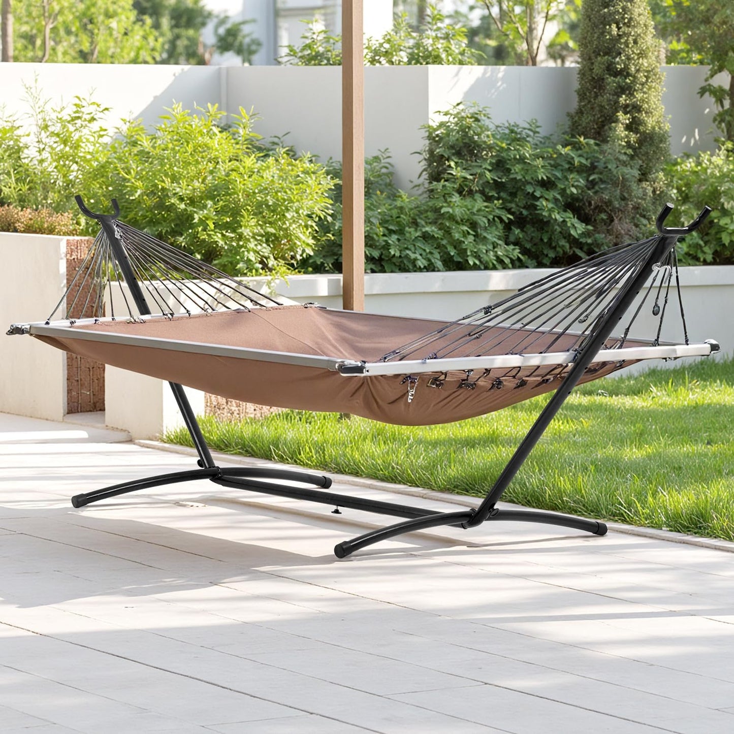 Hammock Stand Portable Heavy Duty Hammock Stand Portable Steel Stand Only for Outdoor Patio or Indoor with Carrying Case (No Hammock)