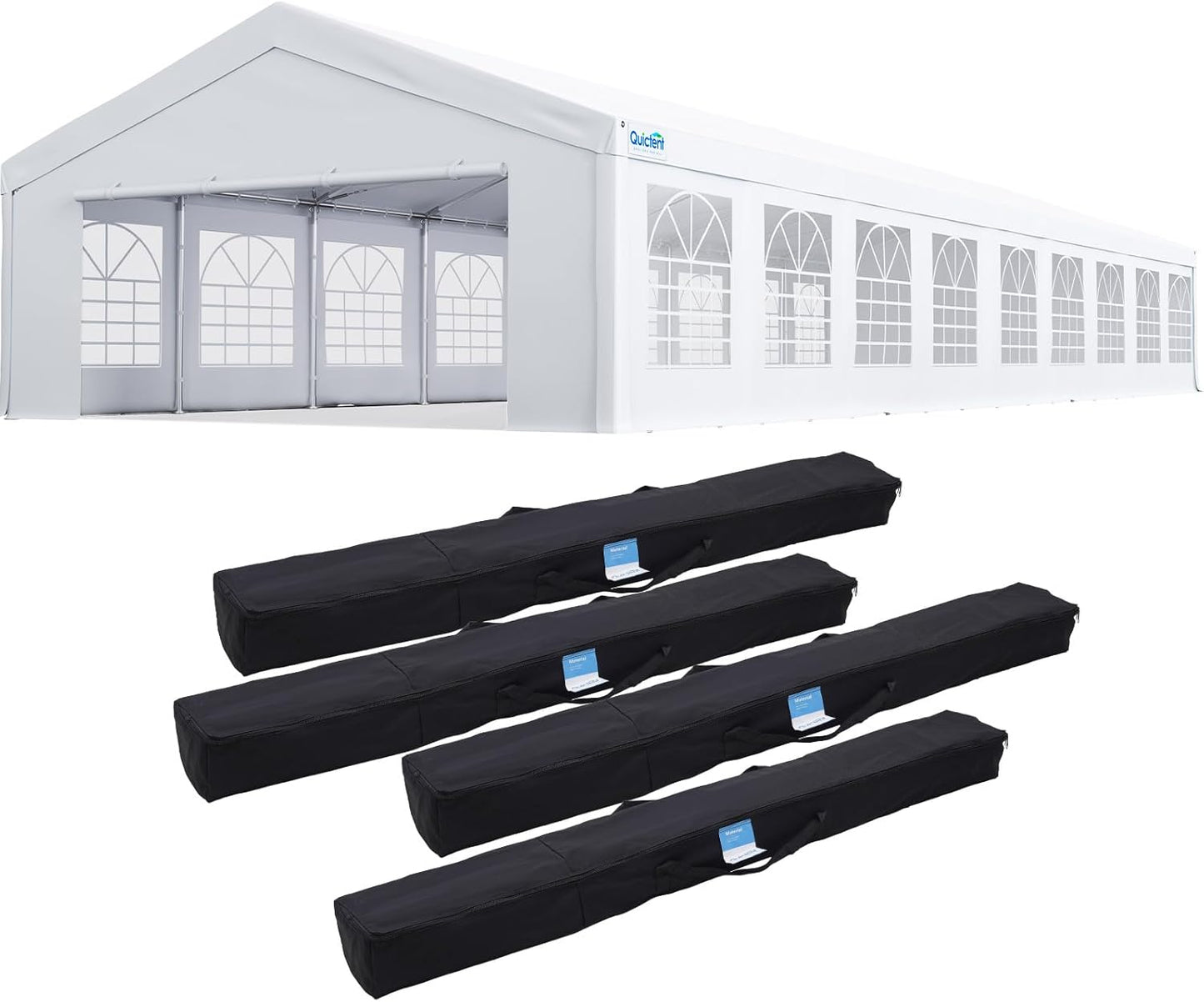 Quictent 20x40 Party Tent Heavy Duty Outdoor Canopy Tent Carport Wedding Event Shelter BBQ Wedding Tents for Parties with Storage Bags(Church)
