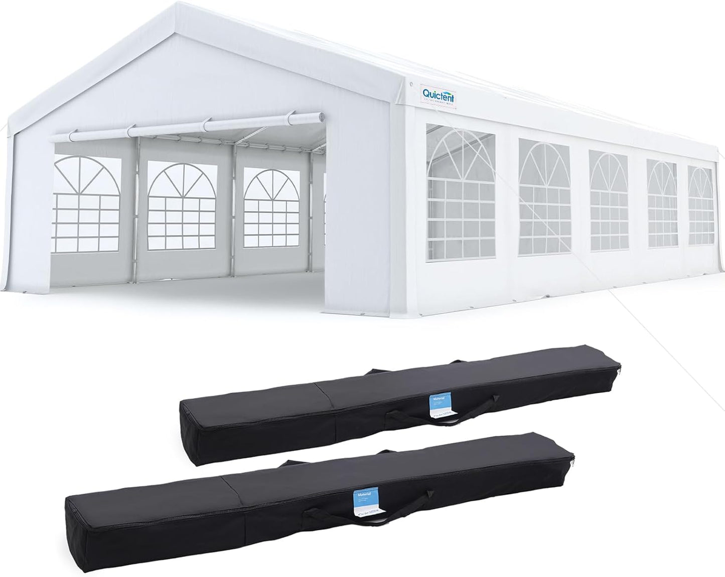 Quictent 20x40 Party Tent Heavy Duty Outdoor Canopy Tent Carport Wedding Event Shelter BBQ Wedding Tents for Parties with Storage Bags(Church)