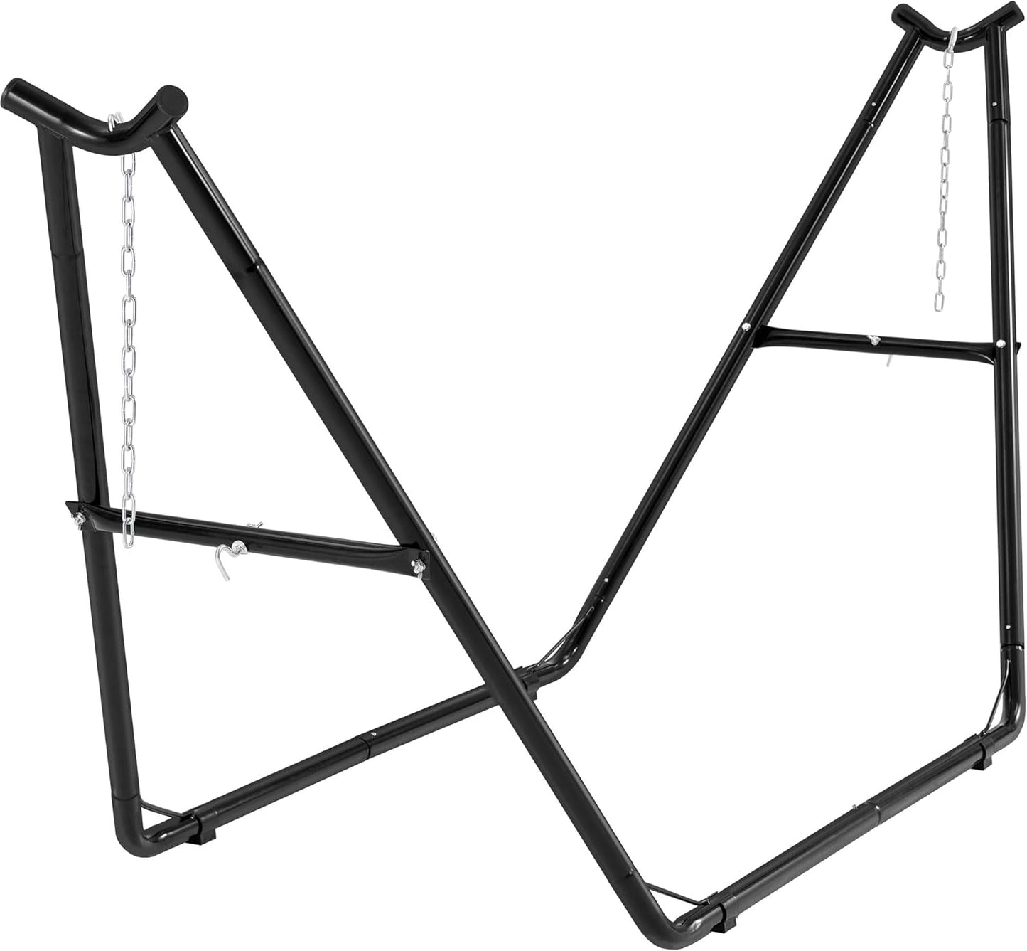 Universal 2-Person Hammock Stand, 660LBS Capacity,Heavy Duty Steel Hammock Stand, Fits 9.6-14ft Hammocks, Indoor and Outdoor Universal Hammock Stands,Black