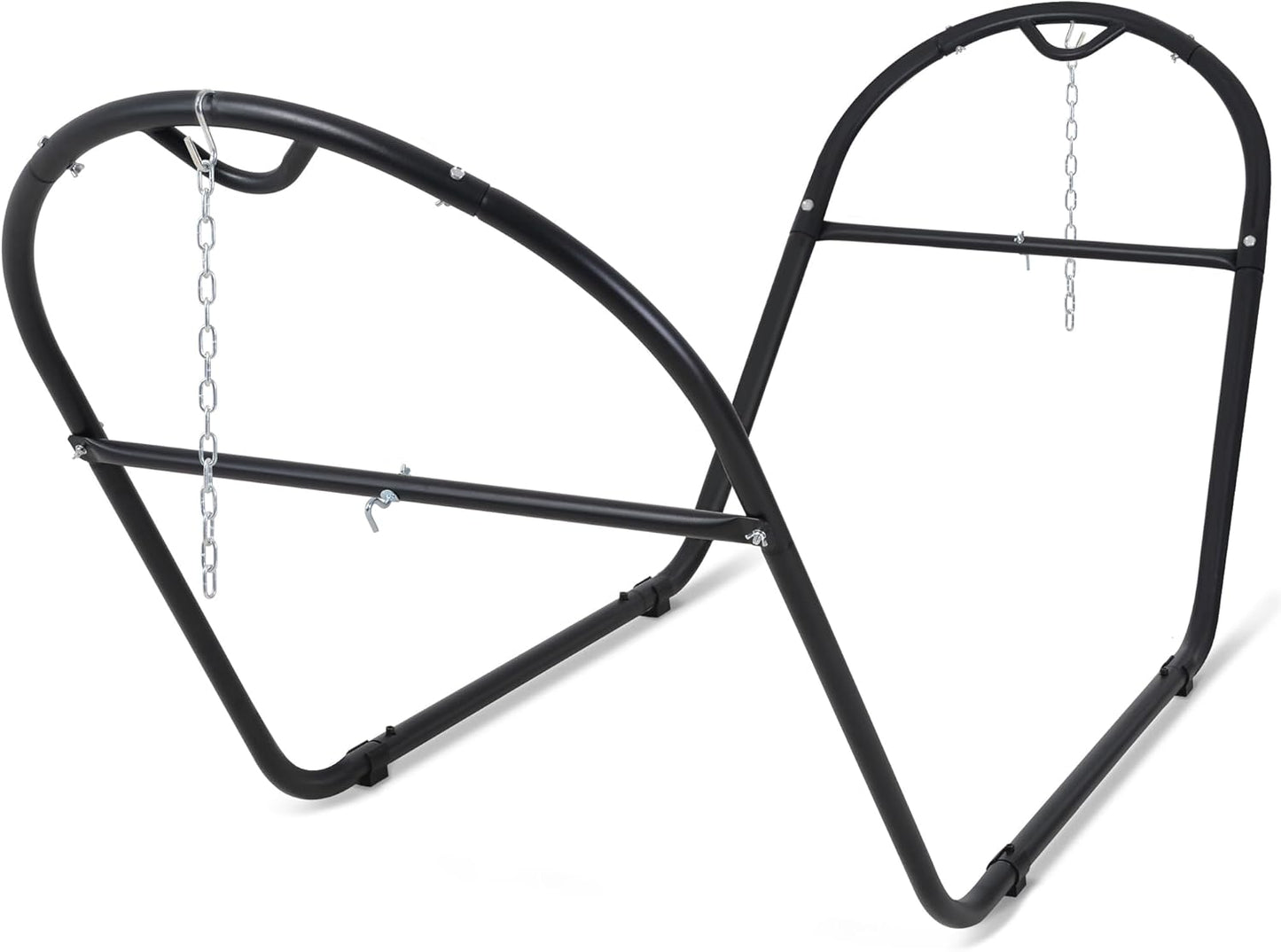 SUNCREAT Universal Steel Outdoor Hammock Stand Only, Heavy Duty, Weather-Resistant Hammock Stand for Outside, Fits 9.5 to 14 Feet Long Hammock, 475-Pound Capacity, Patent Pending, Black