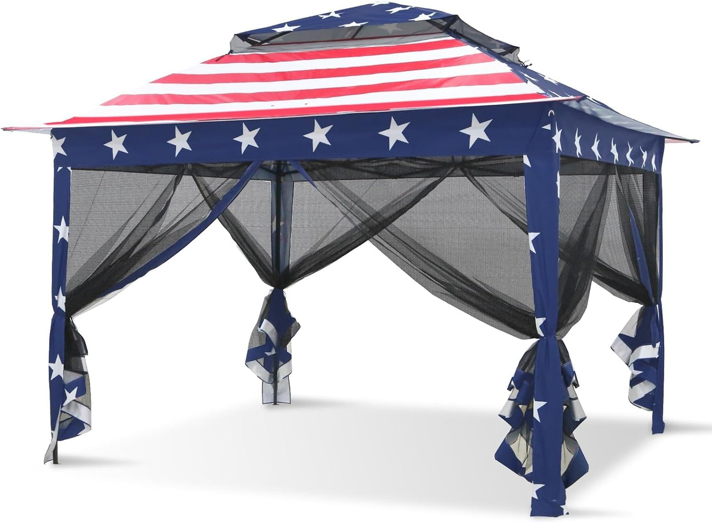 COOS BAY 11x11 Pop Up Instant Gazebo Tent with Mosquito Netting Outdoor Canopy Shelter with 121 Square Feet of Shade (Beige)