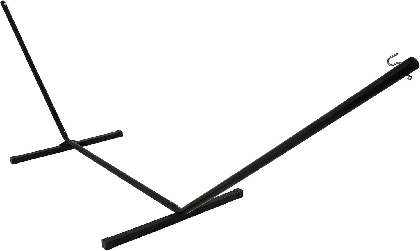 Sunnydaze Double Hammock Stand for Outside - 400-Pound Capacity Indoor/Outdoor Hammock Frame - Black Powder-Coated Finish - 15-Foot