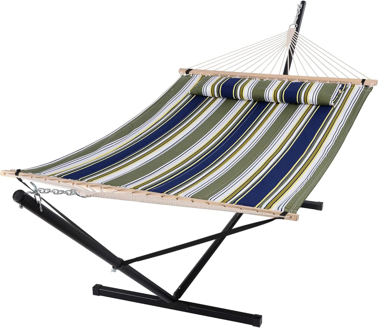 SUNCREAT 2 Person Hammock with Stand, Heavy Duty Portable Hammocks, 475 lbs Capacity, Dark Grey