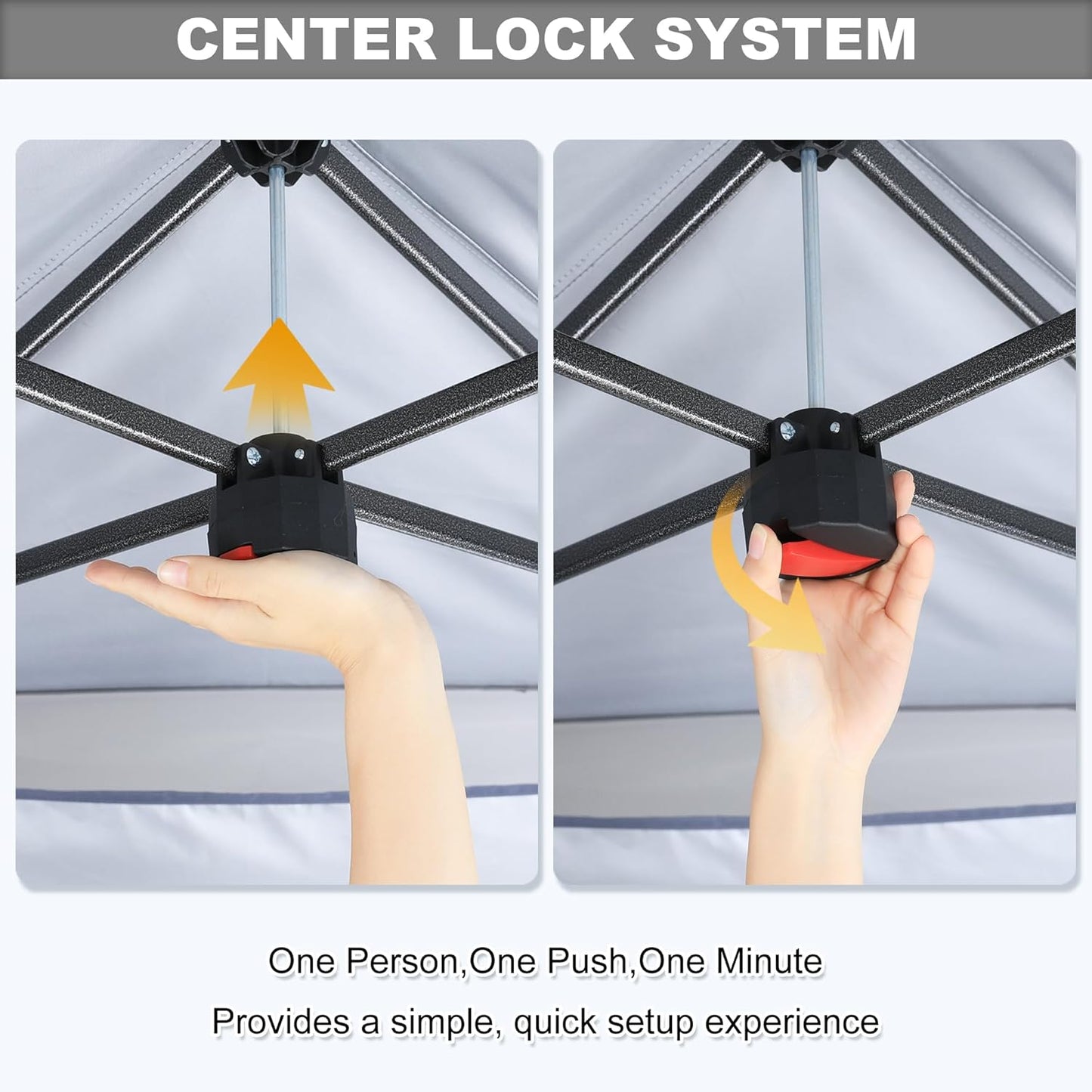 ABCCANOPY 13x13 Pop Up Gazebo, Outdoor Canopy Tent, Instant Screened Shelter with Mosquito Netting for Patio, Garden, Backyard, Party, Camping (Dark Gray)