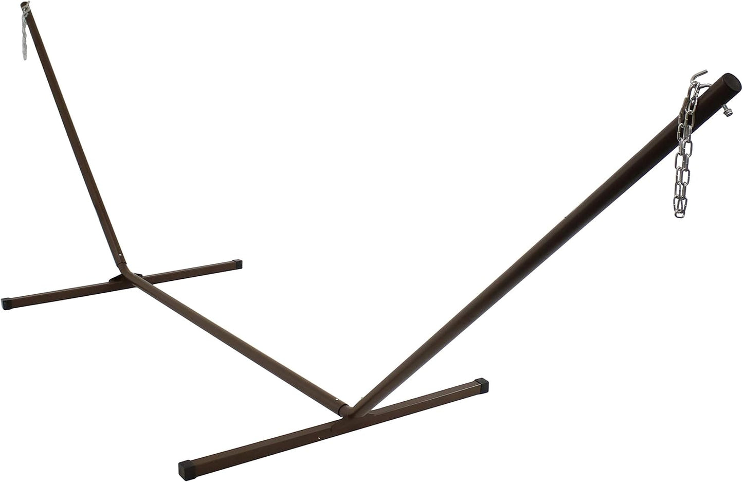 Sunnydaze Double Hammock Stand for Outside - 400-Pound Capacity Indoor/Outdoor Hammock Frame - Black Powder-Coated Finish - 15-Foot