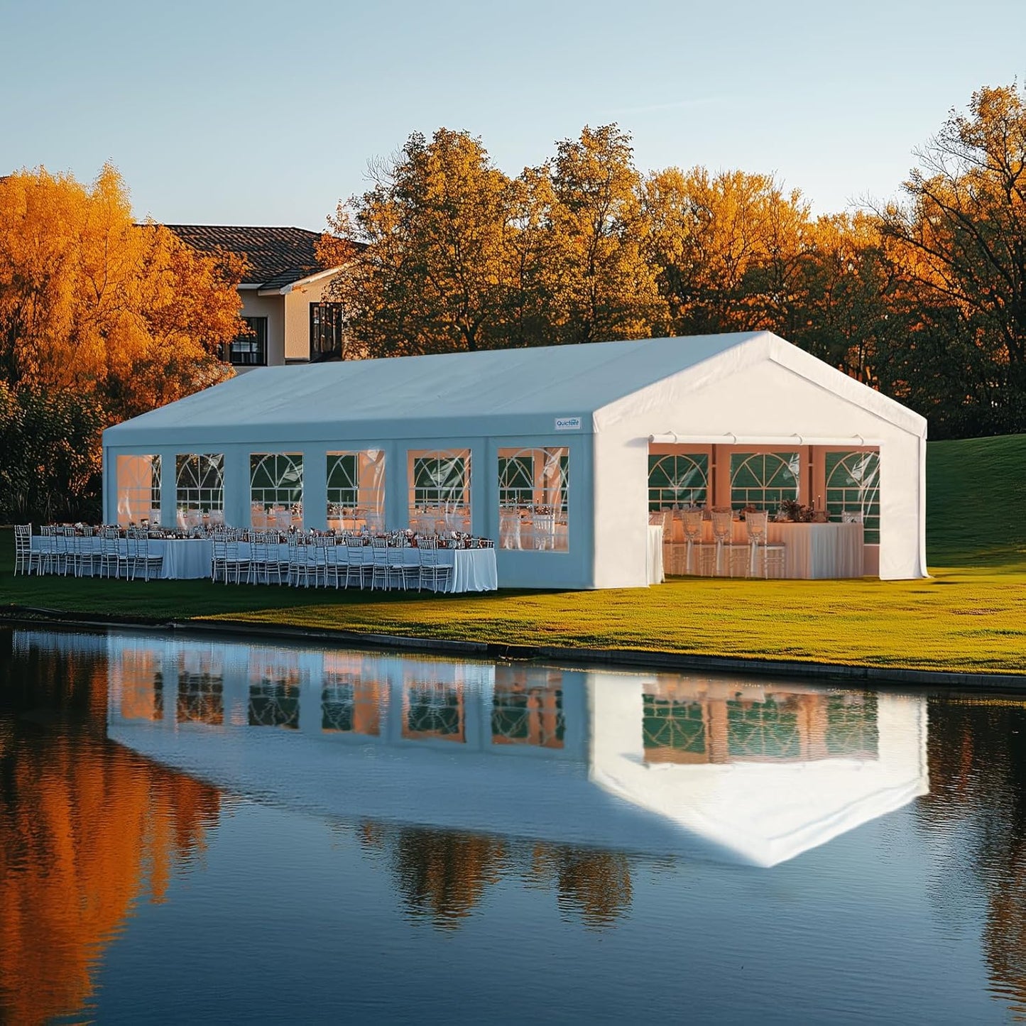 Quictent 20x40 Party Tent Heavy Duty Outdoor Canopy Tent Carport Wedding Event Shelter BBQ Wedding Tents for Parties with Storage Bags(Church)