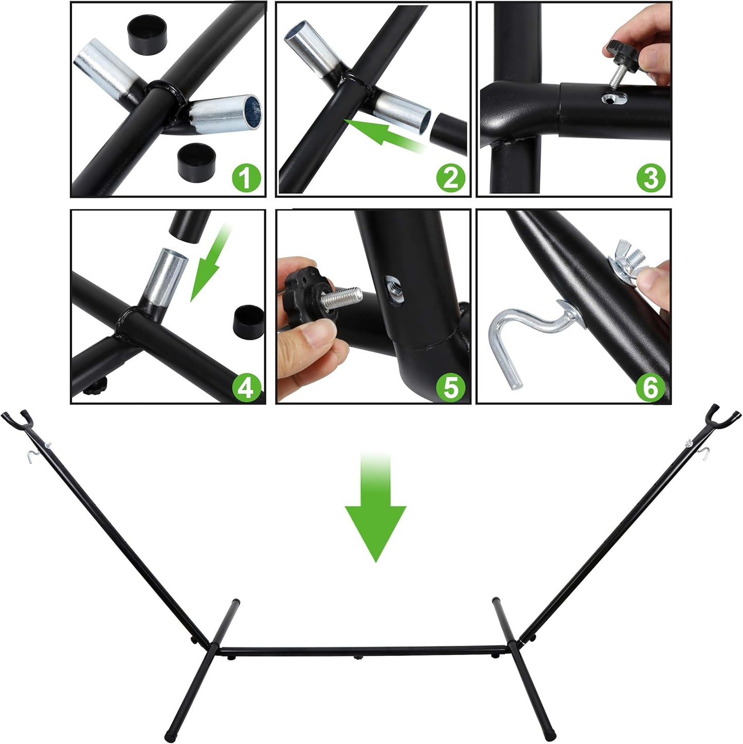 ZENY 9Ft Hammock Stand, Heavy Duty Steel Hammock Frame 2 Person, 450Lbs Capacity, Indoor Outdoor Yard Patio Porch Bedroom Hammock Swing Stand, Portable Carrying Case